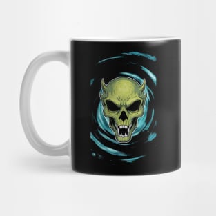 Green Alien Skull Mug